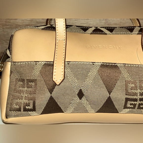 Givenchy Top Handle Leather and Tan Canvas Print EC - Picture 7 of 10